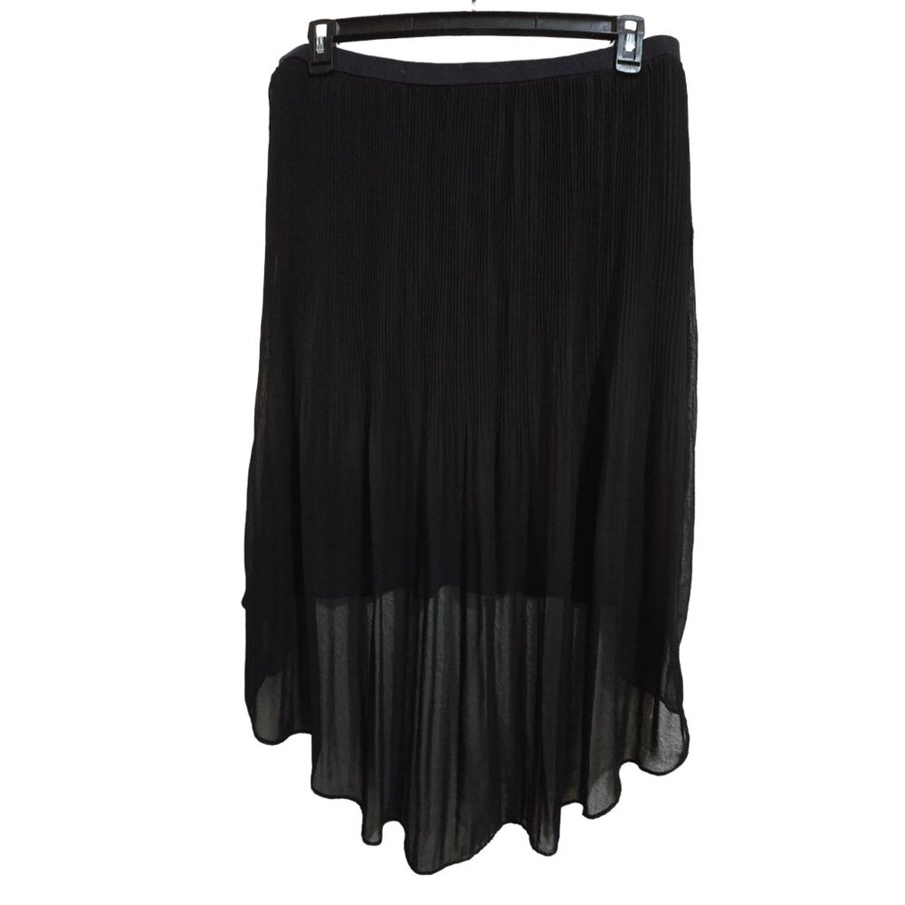 Worthington whimsigoth Black Flowy High-Low Skirt XL withy acedemia